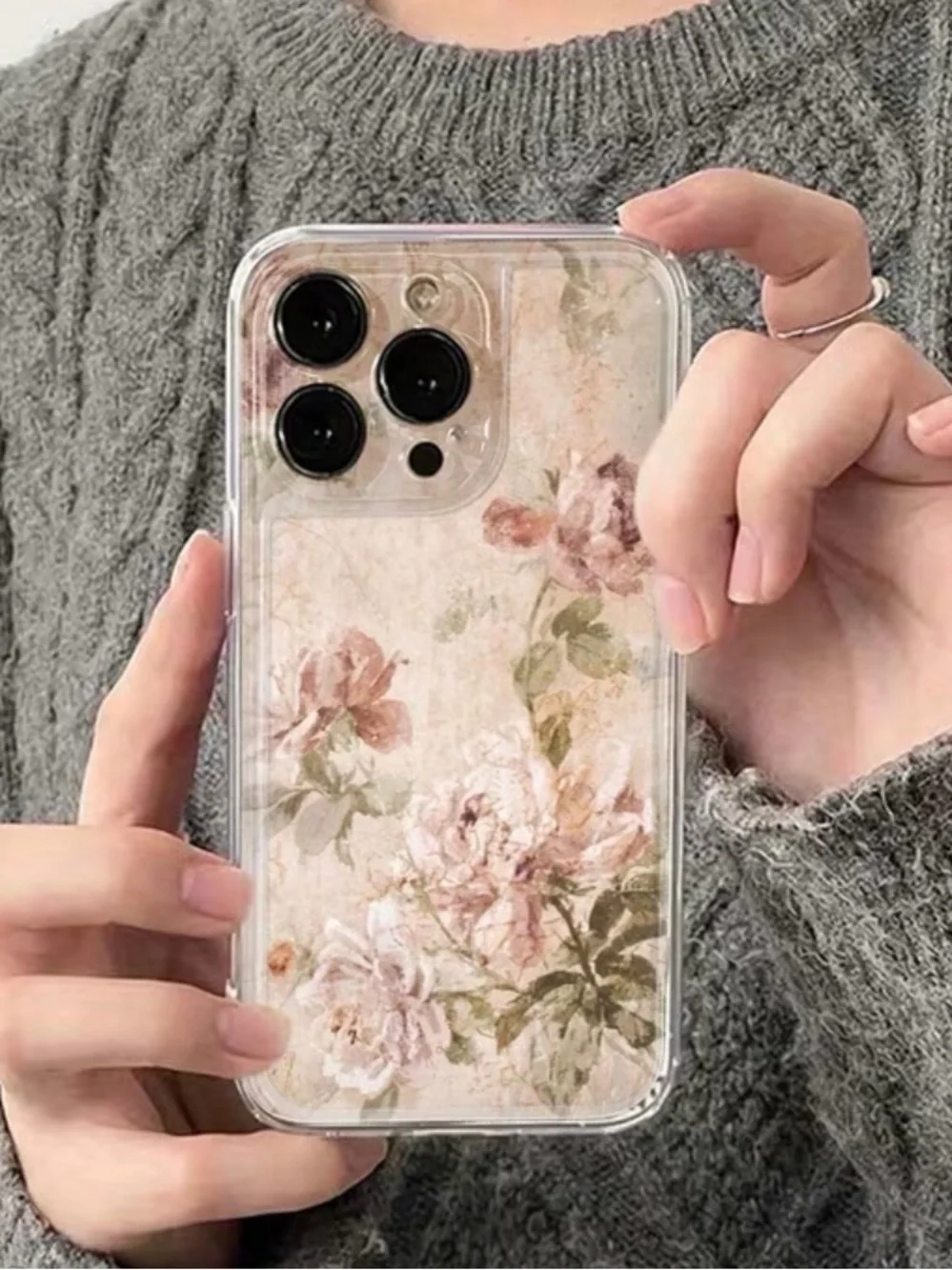 iPhone 17 Case NWT Floral Clear Protective Phone Case - Blush Rose